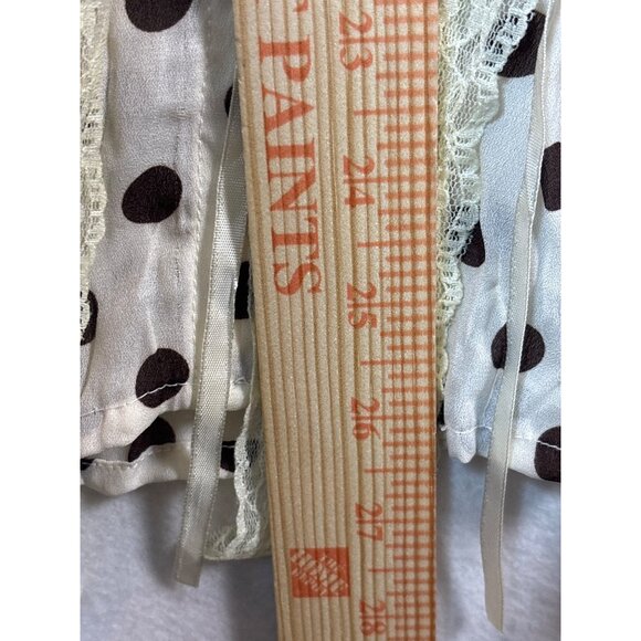 Vintage Jaipur XL Polka Dot Button-Up Blouse With Lace Trim - Picture 6 of 12